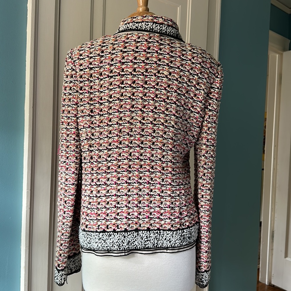 Vintage St. John Couture stretch tweed silk jacket Size 8 - Picture 3 of 7